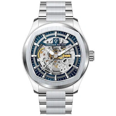 Pre-owned Christian Van Sant Men's Romeo Blue Dial Watch - Cv9506
