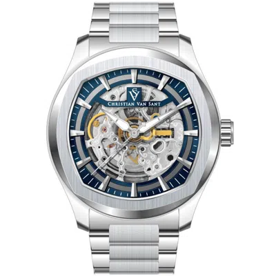 Christian Van Sant Romeo 42mm Skeleton Watch In Metallic