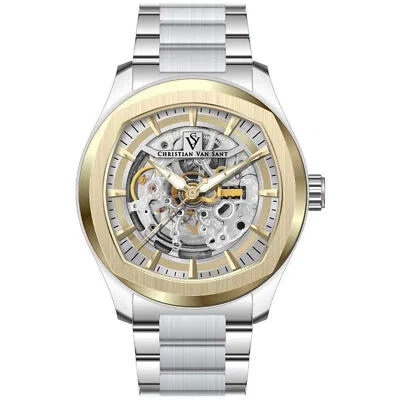 Pre-owned Christian Van Sant Men's Romeo Gold Dial Watch - Cv9505