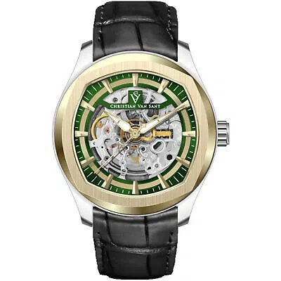 Pre-owned Christian Van Sant Men's Romeo Green Dial Watch - Cv9503