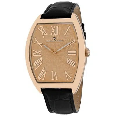 Pre-owned Christian Van Sant Men's Rose Gold Dial Watch - Cv0274