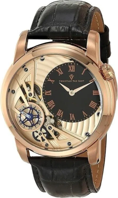 Pre-owned Christian Van Sant Men's Rose Gold Dial Watch - Cv1546