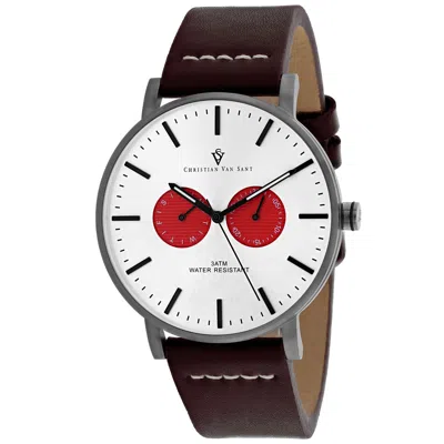Christian Van Sant Men's Silver Dial Watch In Multi