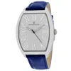 Christian Van Sant Men's Silver Dial Watch In Blue