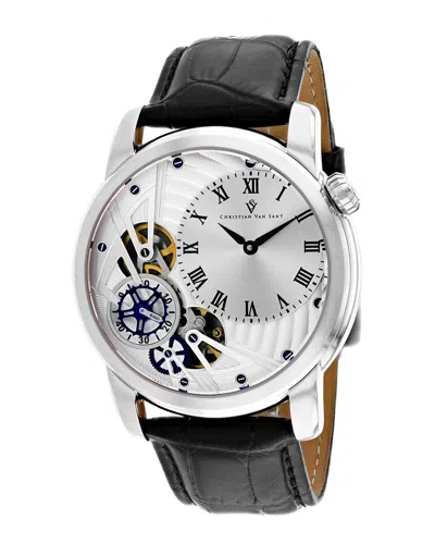 Christian Van Sant Men's Silver Dial Watch In White