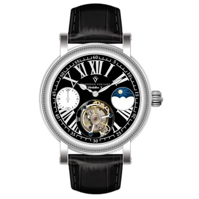 Christian Van Sant Men's Tourbillon X Limited Edition Black Dial Watch In Transparent