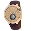 Christian Van Sant Cyclone Automatic Black Dial Mens Watch Cv0148 In Brown