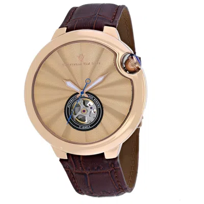 Christian Van Sant Cyclone Automatic 46mm Watch In Brown