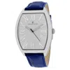 Christian Van Sant Men's Silver Dial Watch In Blue
