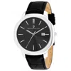 Christian Van Sant Men's Octavius Slim Black Dial Watch In Black