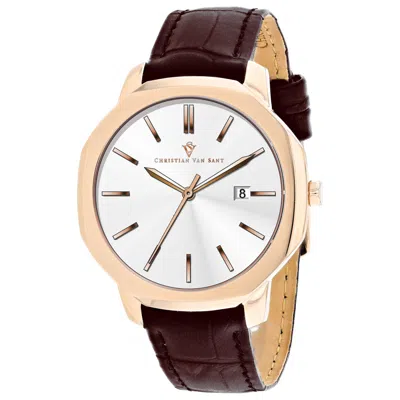 Christian Van Sant Octavius 42mm Watch In Brown