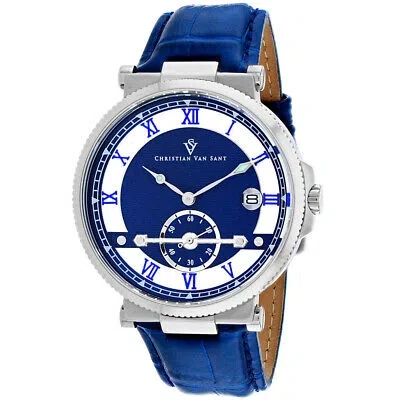 Pre-owned Christian Van Sant Mens Clepsydra Blue Dial Watch - Cv1700