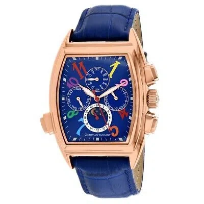 Pre-owned Christian Van Sant Mens Grandeur Blue Dial Watch - Cv2138