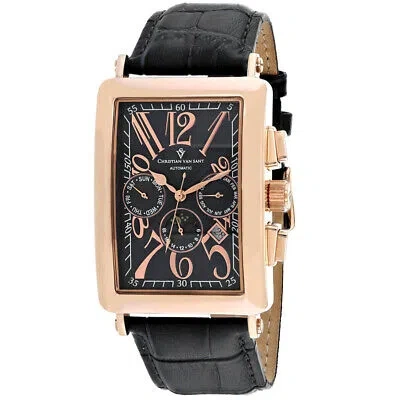 Pre-owned Christian Van Sant Mens Prodigy Black Dial Watch - Cv9141