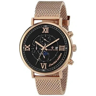 Pre-owned Christian Van Sant Mens Somptueuse Black Dial Watch - Cv1154