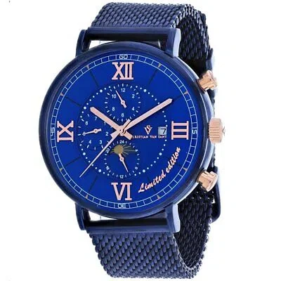 Pre-owned Christian Van Sant Mens Somptueuse Blue Dial Watch - Cv1158
