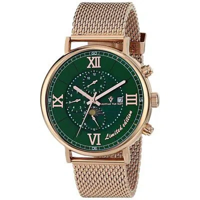 Pre-owned Christian Van Sant Mens Somptueuse Green Dial Watch - Cv1156