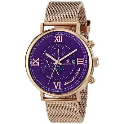 Pre-owned Christian Van Sant Mens Somptueuse Purple Dial Watch - Cv1157