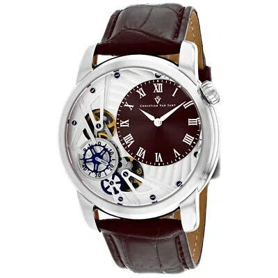 Pre-owned Christian Van Sant Mens Sprocket Auto-quartz Brown Dial Watch - Cv1544