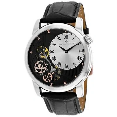Pre-owned Christian Van Sant Mens Sprocket Auto-quartz Silver Dial Watch - Cv1551