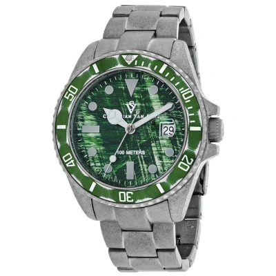 Christian Van Sant Montego Vintage Quartz Green Dial Men's Watch Cv5102 In Metallic