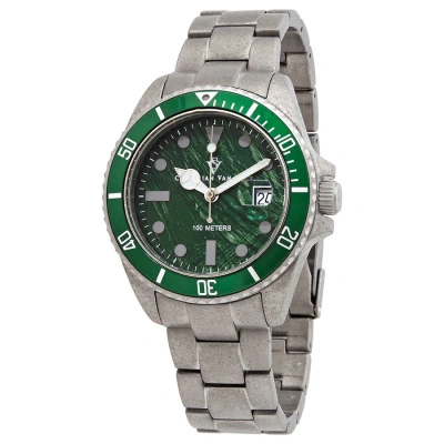Christian Van Sant Montego Vintage Quartz Green Dial Men's Watch Cv5102b In Metallic
