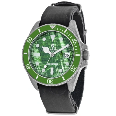 Christian Van Sant Montego Vintage Quartz Green Dial Men's Watch Cv5202b In Gray