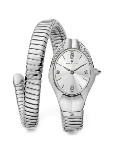 Christian Van Sant Naga 22mm Watch In Silver