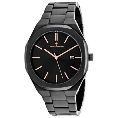 Christian Van Sant Octavius Slim 42mm Watch In Black