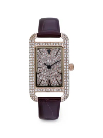 Christian Van Sant Opaline Crystal-embellished 26mm Watch In Purple