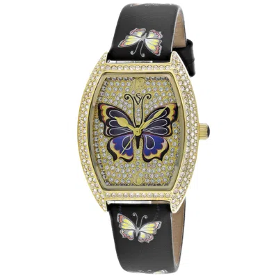 Christian Van Sant Papillon Silver-tone Dial Ladies Watch Cv4873 In Black