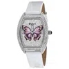 Christian Van Sant Women's Papillon Silver Dial Watch In White