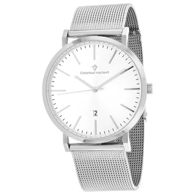 Christian Van Sant Paradigm Mesh-strap 41mm Watch In Metallic