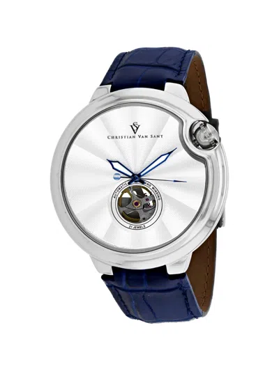 Christian Van Sant Propeller Open-heart 46mm Watch In Blue