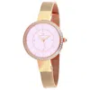 Christian Van Sant Women's Pink Dial Watch In Gold