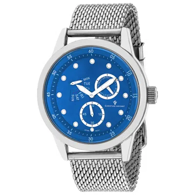 Christian Van Sant Rio 44mm Mesh-strap Watch In Silver