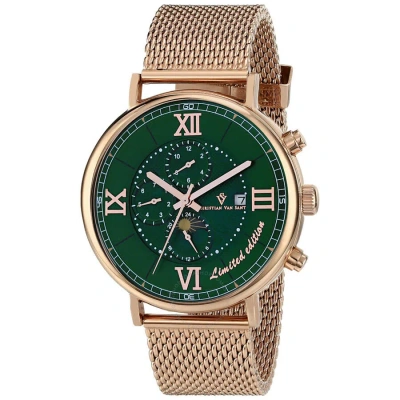 Christian Van Sant Somptueuse Ltd Chronograph Automatic Green Dial Men's Watch Cv1156 In Gold