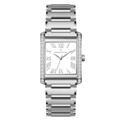 Christian Van Sant Women's Atelier White Square 20mm In Metallic