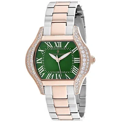 Pre-owned Christian Van Sant Women's Bianca Green Dial Watch - Cv1835