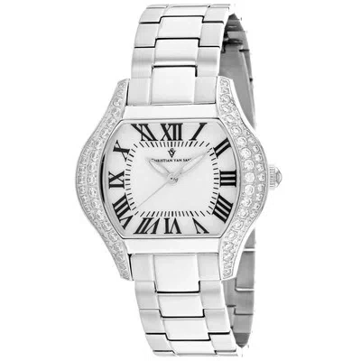 Pre-owned Christian Van Sant Women's Bianca White Dial Watch - Cv1830