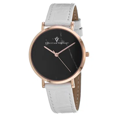 Christian Van Sant Women's Black Dial Watch