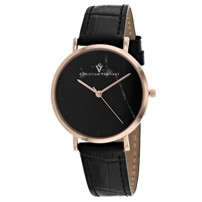Christian Van Sant Women's Black Dial Watch