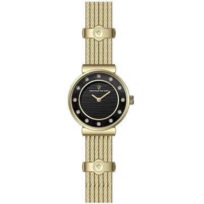Christian Van Sant Women's Cavo Black Dial Watch In Gold