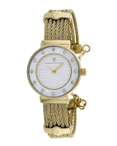 Christian Van Sant Cavo Cable-link 28mm Watch In Gold