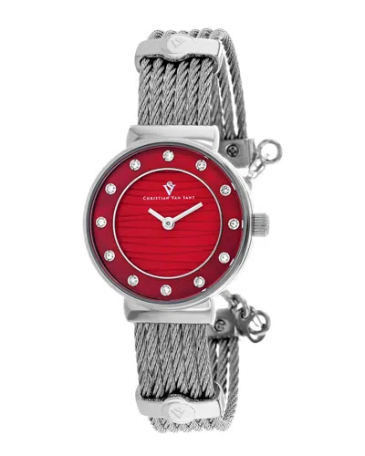 Christian Van Sant Cavo 28mm Watch In Silver