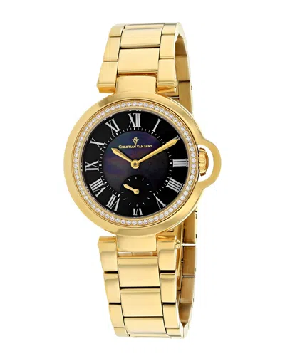 Christian Van Sant Cybele Quartz Ladies Watch Cv0235 In Gold Tone / Mop / Mother Of Pearl / Yellow