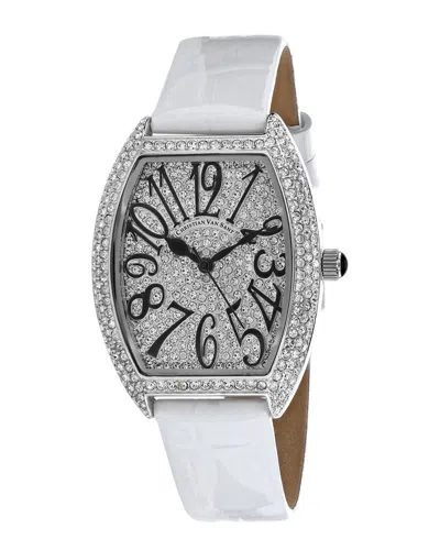 Christian Van Sant Women's White Dial Watch In Silver