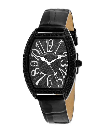 Christian Van Sant Women's Chic Watch In Black