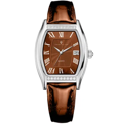 Christian Van Sant Gemma 34mm Watch In Brown