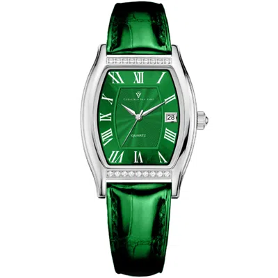 Christian Van Sant Gemma Quartz Green Dial Ladies Watch Cv2443